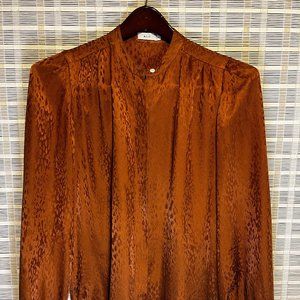 **Authentic A.L.C. Owens Silk Jacquard Blouse